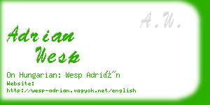 adrian wesp business card